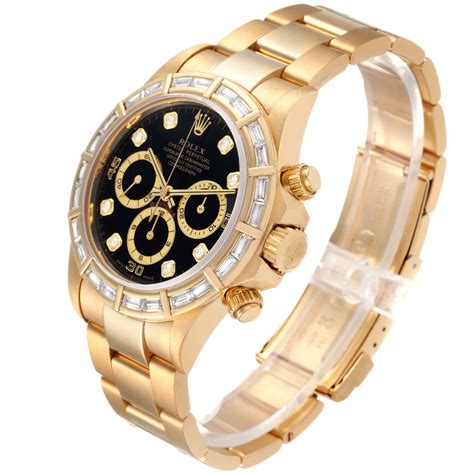 rolex daytona gold gold swisstime|Rolex gold bezel.